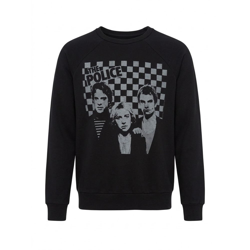 Live Nation The Police Sweatshirt Women XS Black Graphic Band Raglan Crewneck